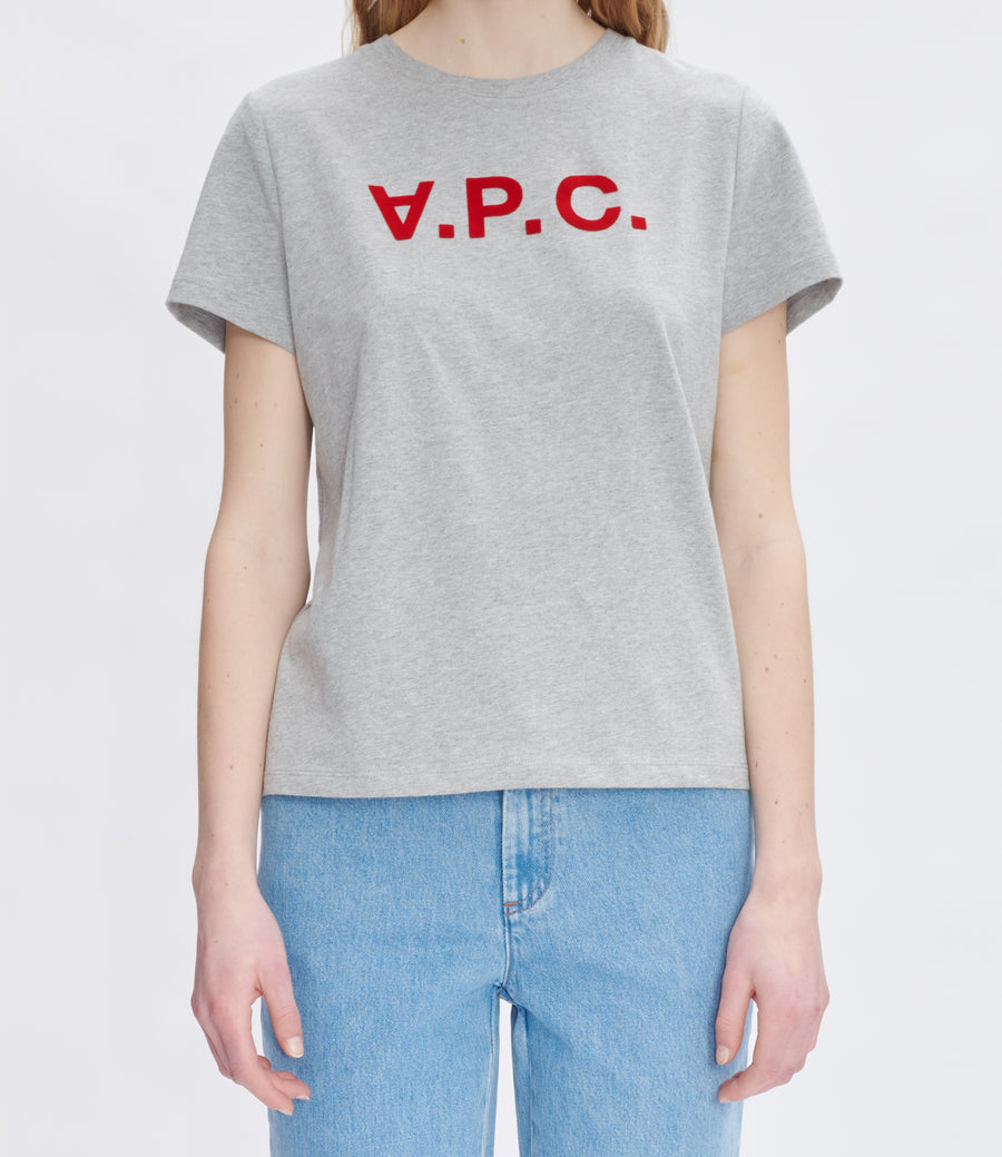 T-shirt Vpc Color F Gris Clair Chine / Rouge
