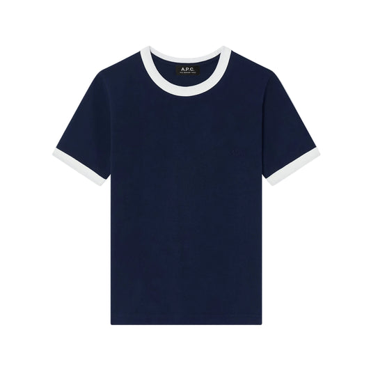 T-Shirt Crop Manche Courte Contrasté