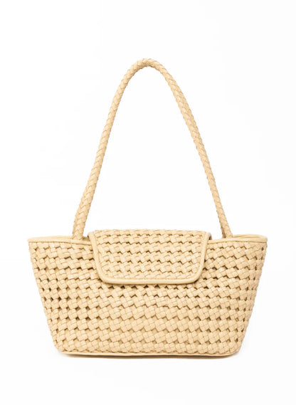 Courrier Tote Woven Leather