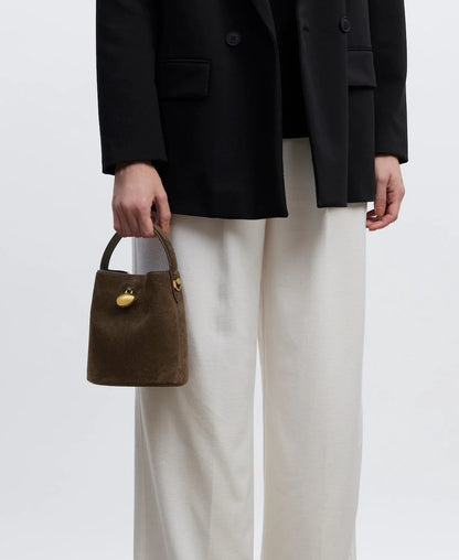 Mini Egg Bucket Burnt Umber(Suede)