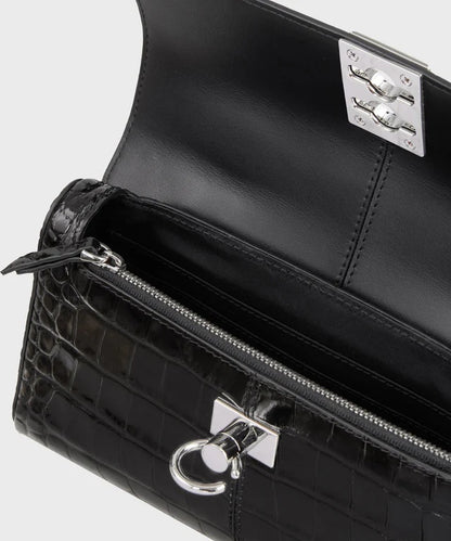 Cafune Stance Wallet Black(Croc)