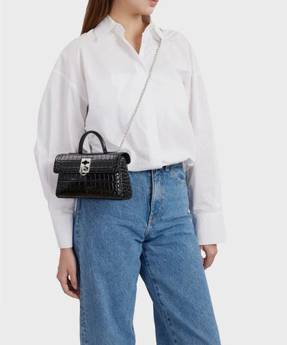 Cafune Stance Wallet Black(Croc)