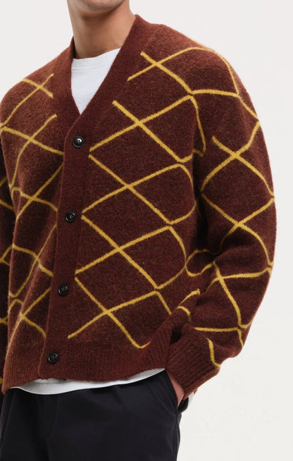 Patterned Knit Cardigan