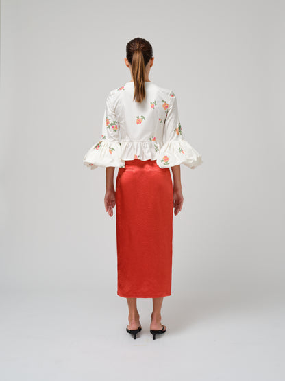 Printed Cotton Chantal Long Sleeve Blouse