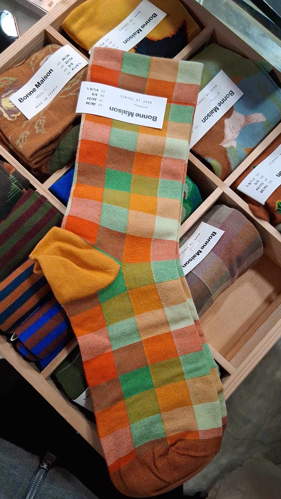 Chaussette Carreaux Multico