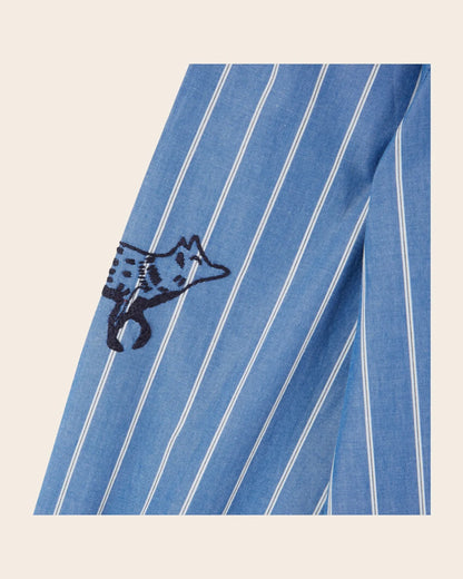 Chemise Rayee Avec Broderie