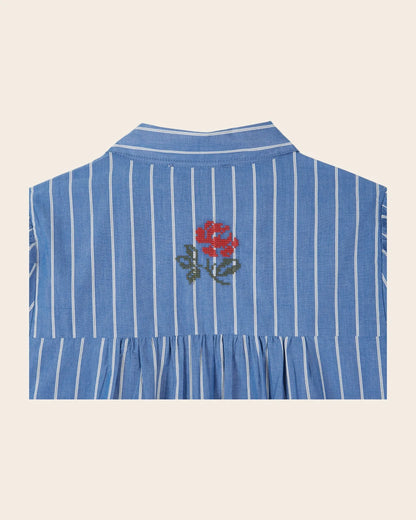 Chemise Rayee Avec Broderie