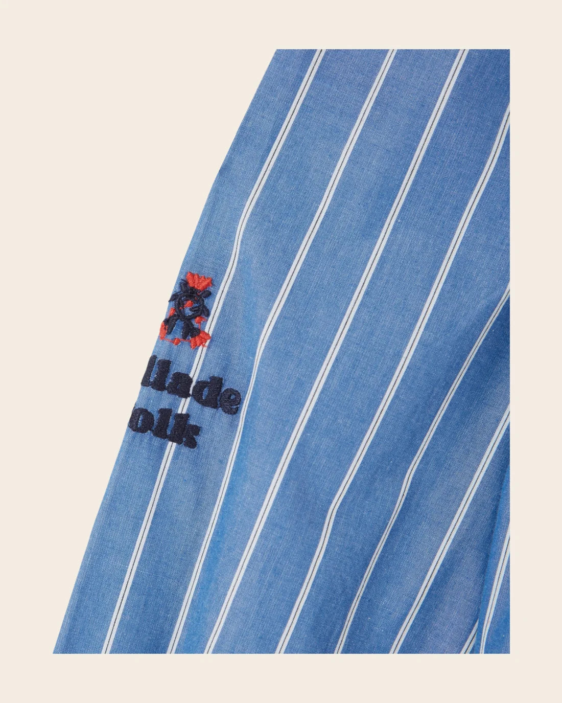 Chemise Rayee Avec Broderie