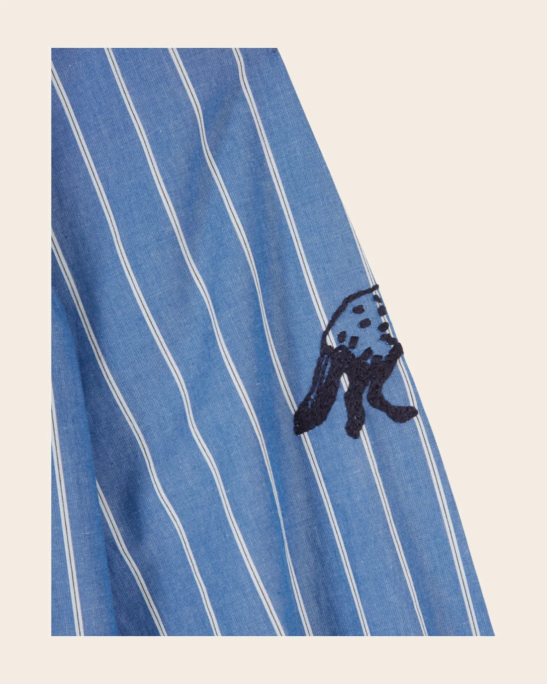 Chemise Rayee Avec Broderie