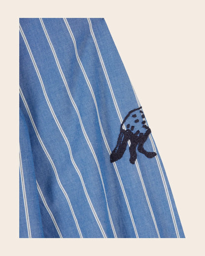 Chemise Rayee Avec Broderie