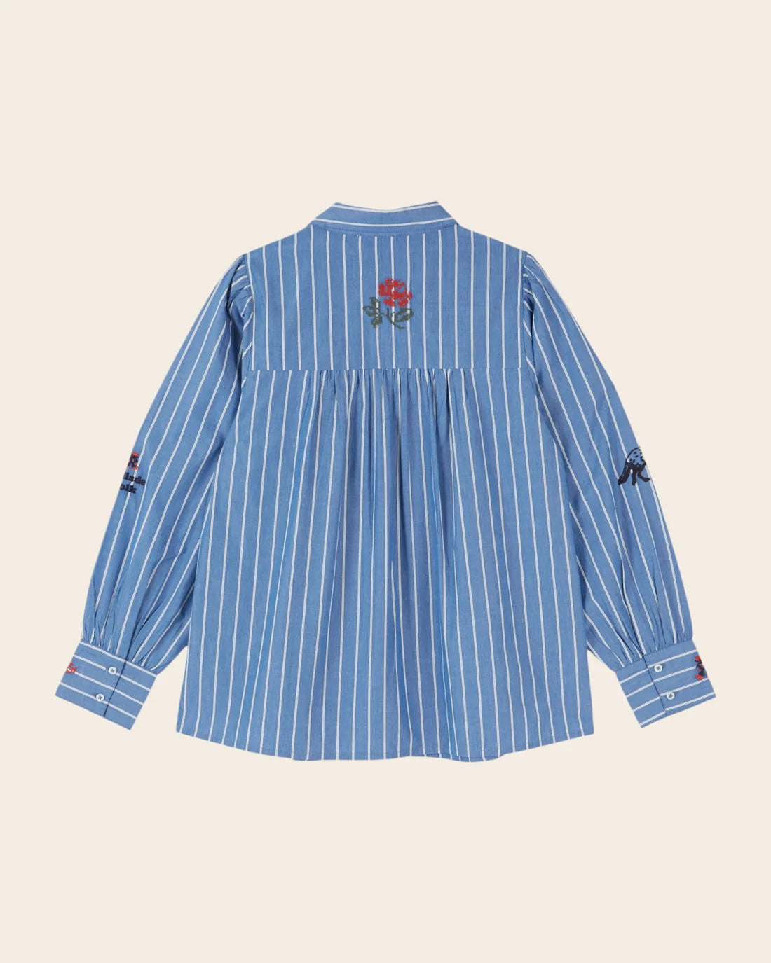 Chemise Rayee Avec Broderie