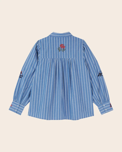 Chemise Rayee Avec Broderie