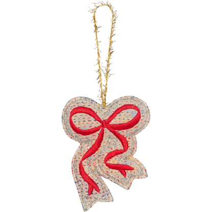 Christmas Kantha Bow Ornament