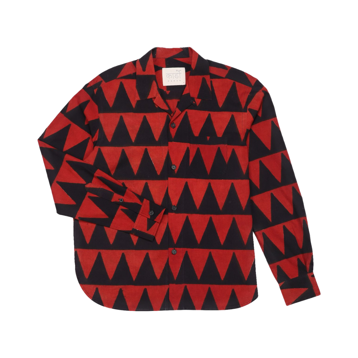 Ronen Shirts Red block print