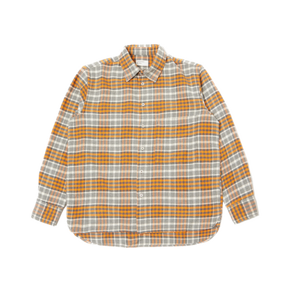 Square Pocket Shirt Gery Marl/Orange