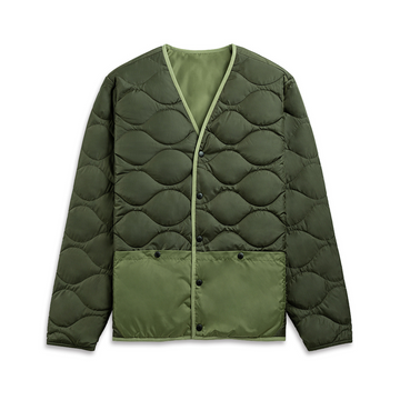 Cresecent Reversible Quilted Jacket Earthy Olive