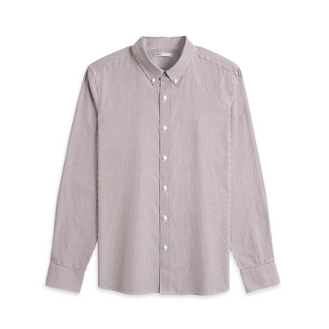 Fulton Stripe Oxford Shirt Burgundy/White Stripe