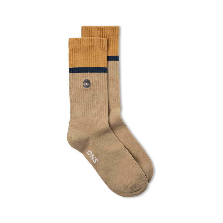 Stripe Socks Khaki/Lark Stripe