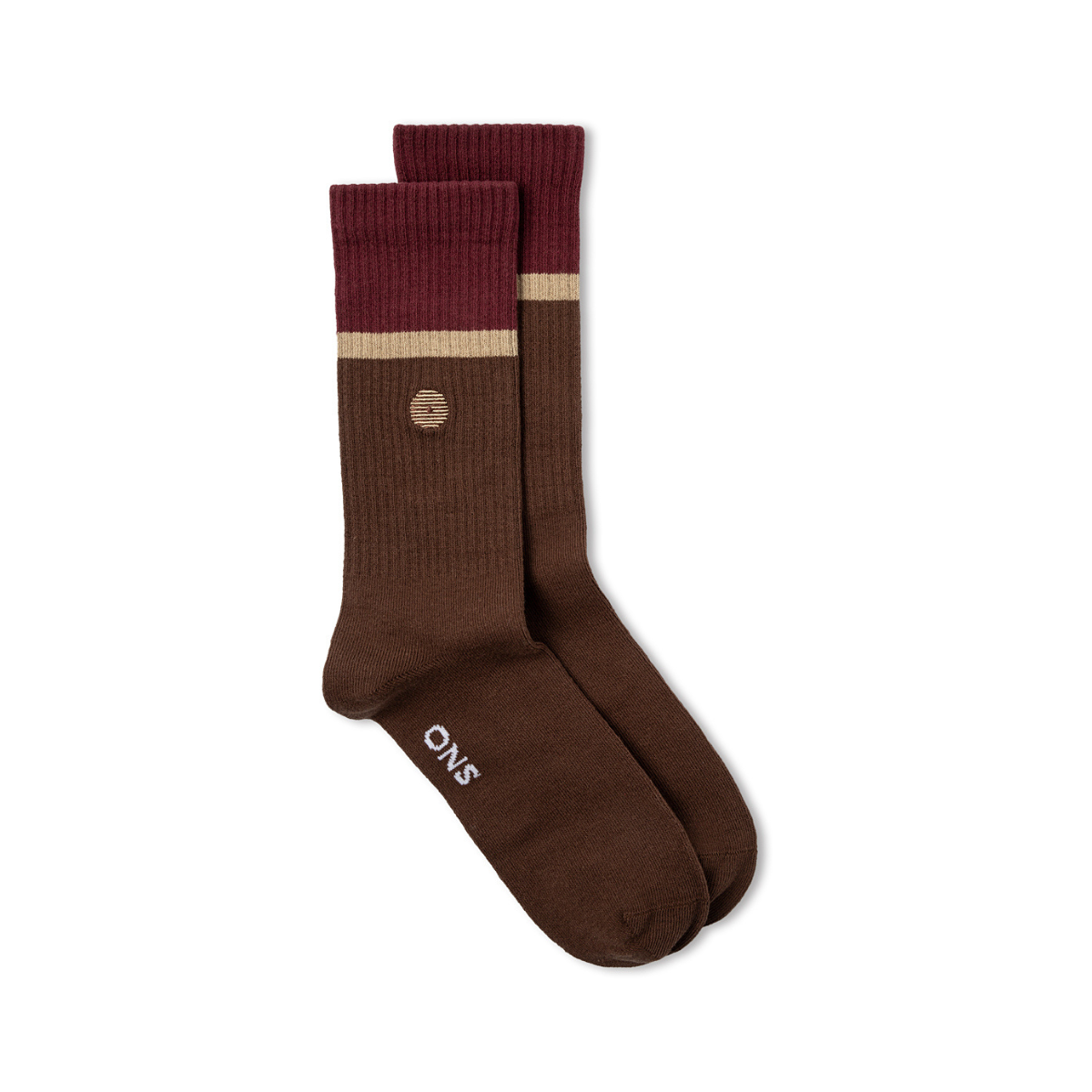 Stripe Socks Dark Earth/Wine Red Stripe