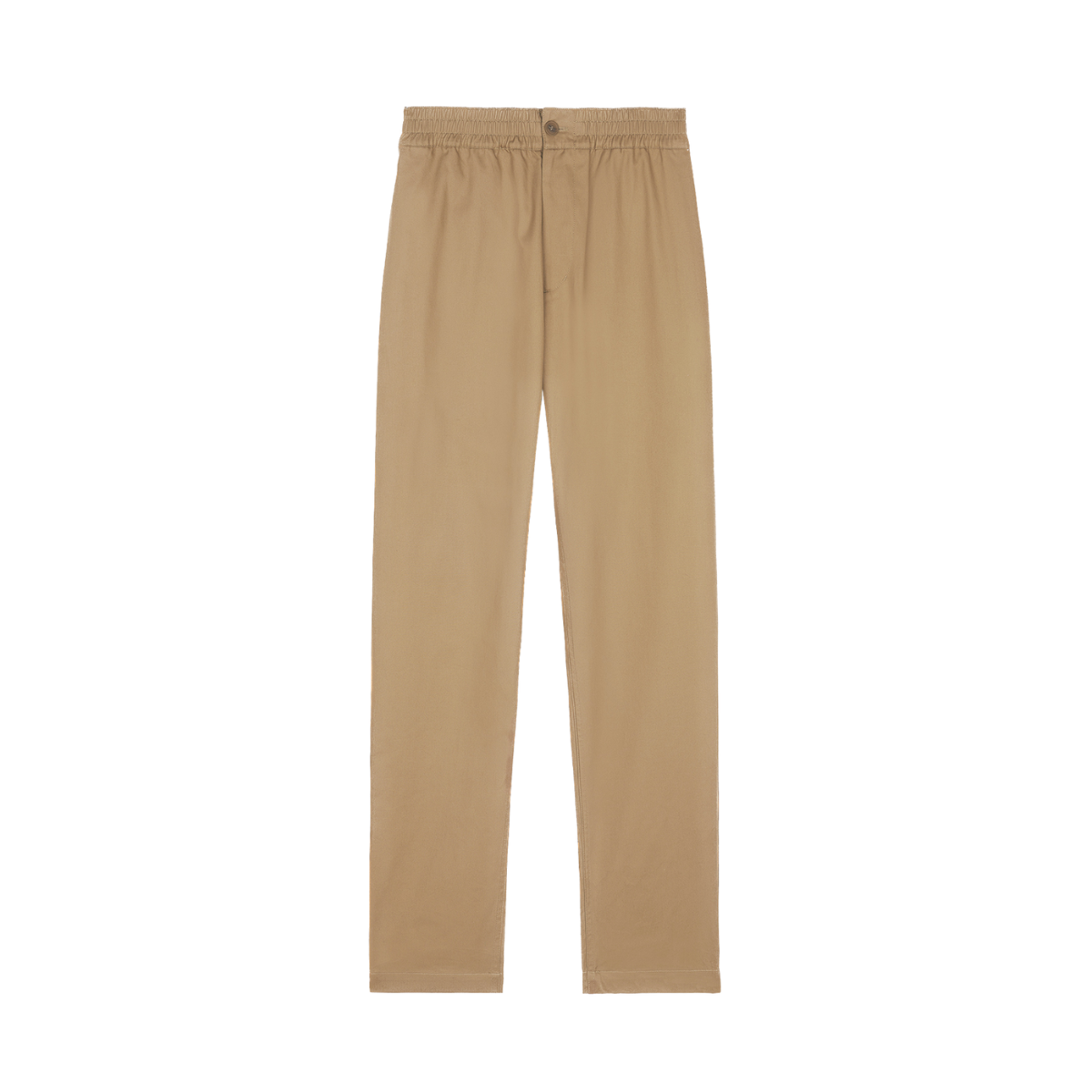 Casual Straight Leg Pants In Cotton With Bold Fox Head Beige (men)