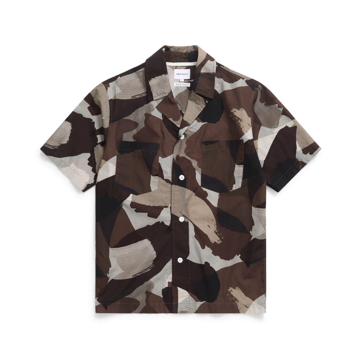 Mads Relaxed Camo Shirt SS Espresso