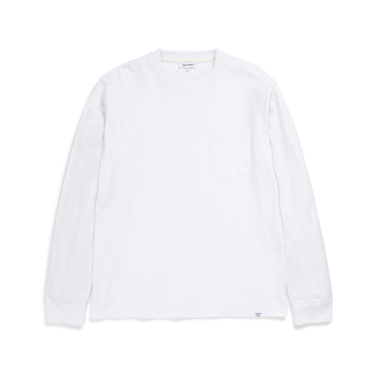 White Johannes Standard Pocket Long Sleeve T-Shirt
