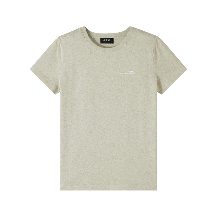 T-Shirt Item F Overdye Vert Pale Chine