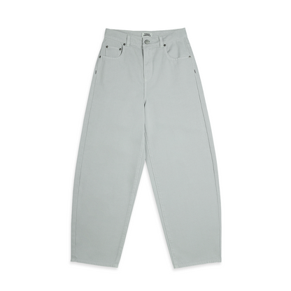 High Waisted Barrel Jeans Flint Grey