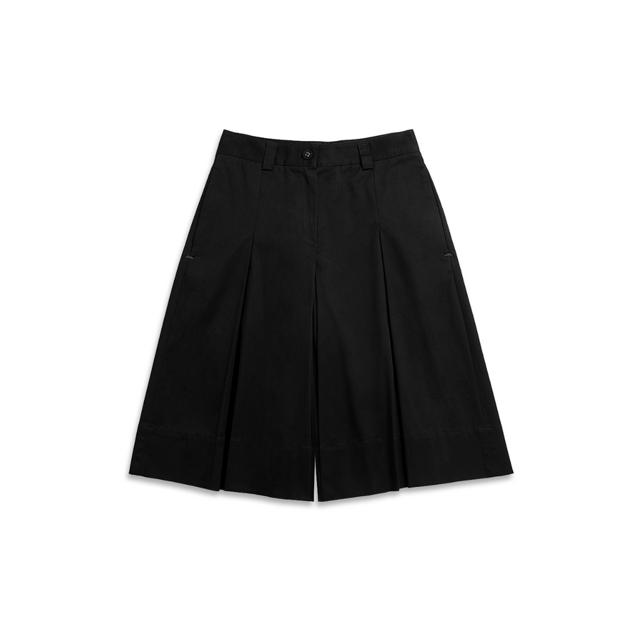 Pleated A-line Culottes Moonless Night
