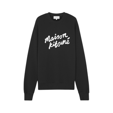 Maison Kitsune Handwriting Comfort Sweatshirt Black/White (men)