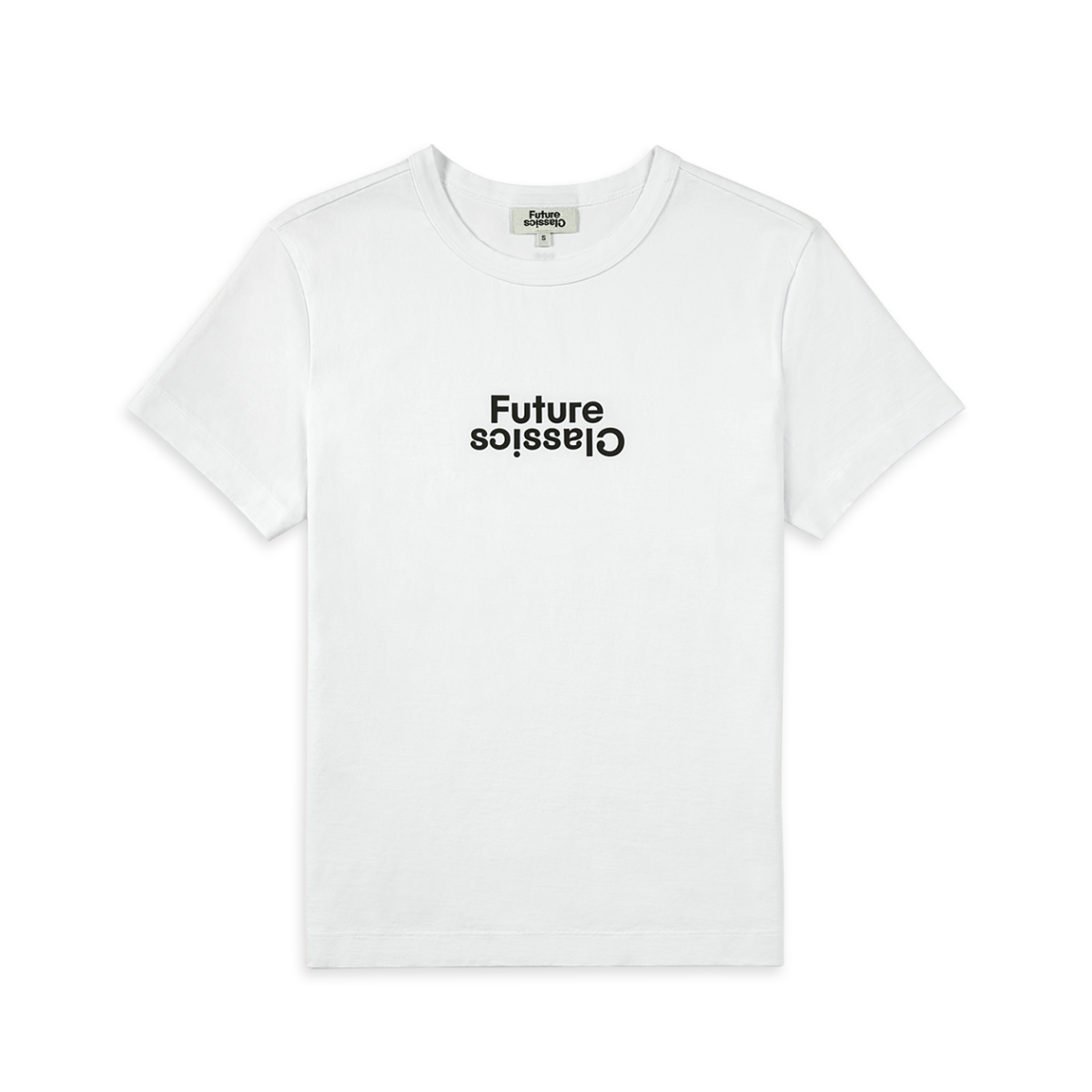 FC Logo Tee Pure White/Black Print