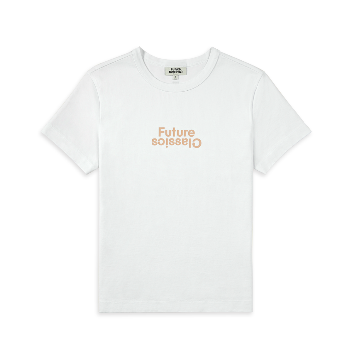 FC Logo Tee Pure White/Evening Sand Print