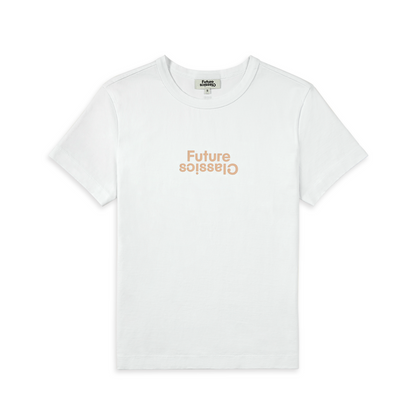 FC Logo Tee Pure White/Evening Sand Print