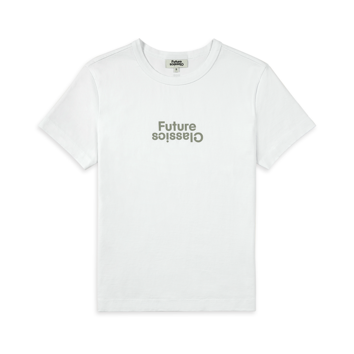 FC Logo Tee Pure White/Shadow Green Print