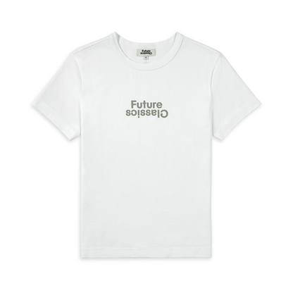 FC Logo Tee Pure White/Shadow Green Print