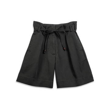 Paperbag Belted Shorts Dk Shadow