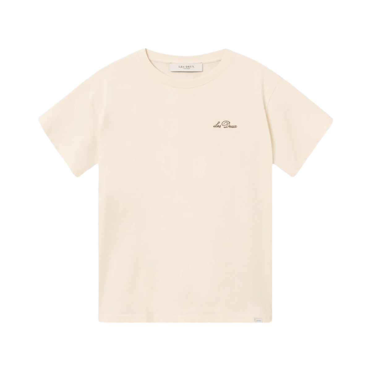 Crew T-Shirt Light Ivory/Walnut