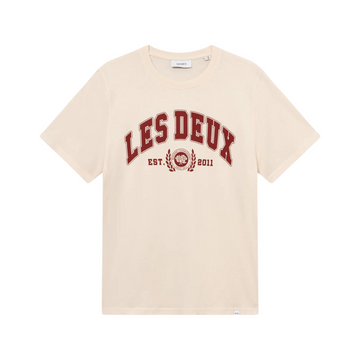 University T-Shirt Light Ivory/Burnt Red