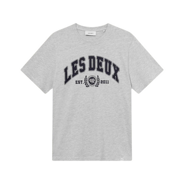 University T-Shirt Snow Melange/Dark Navy