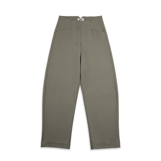 Seamless Barrel Trousers Khaki