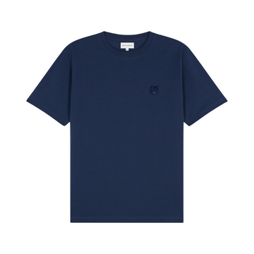 Bold Fox Head Patch Comfort Tee Shirt Ink Blue (men)