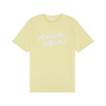 Maison Kitsune Handwriting Comfort Tee-Shirt Chalk Yellow
