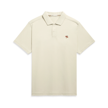 Bennett Cotton Interlock Polo Silver Birch