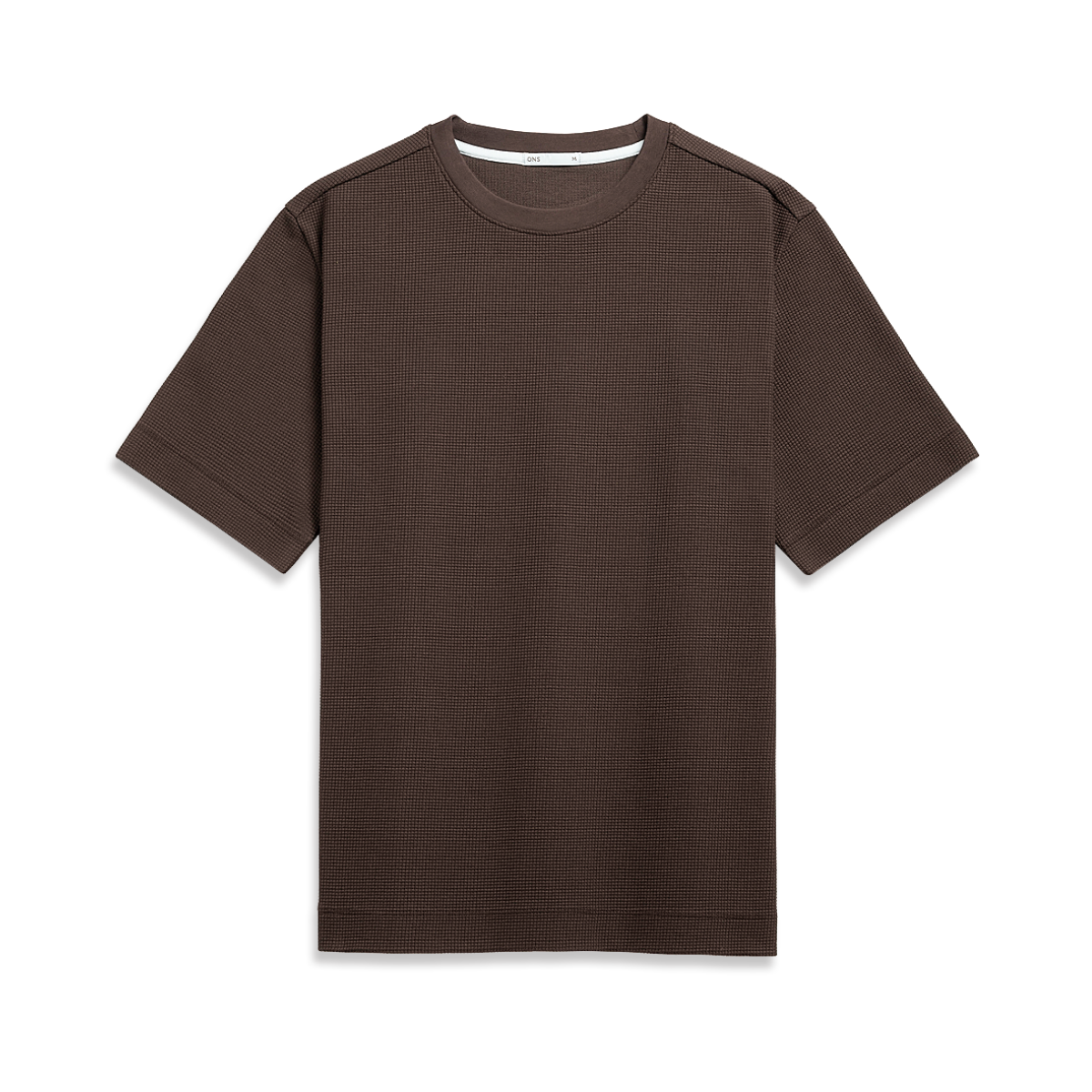 Baseile Waffle Tee Dk Brown