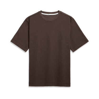 Baseile Waffle Tee Dk Brown