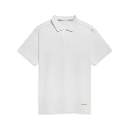 Bennett Cotton Interlock Polo Bright White