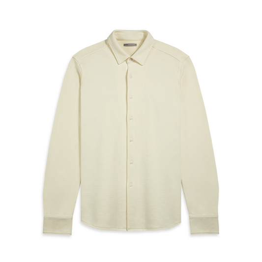 Darcy Slub Waffle Shirt Cream