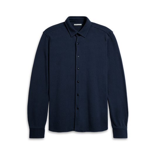 Darcy Slub Waffle Shirt Navy