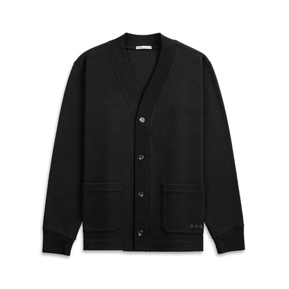 Byron Pique Cardigan Black