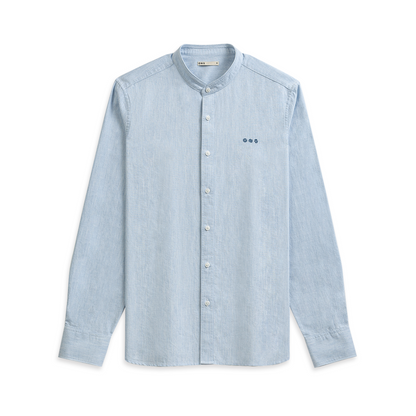 Aleks Heather Oxford Shirt Lt Blue Heather